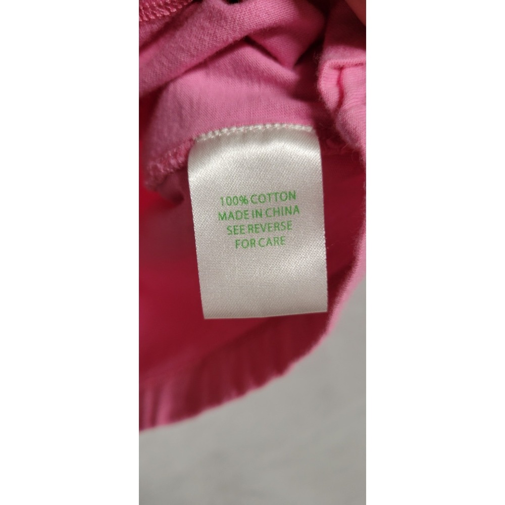 Pink W Crochet Trim Ss Lilly Pulitzer Top With Drawstring Sleeves Size XL - Picture 7 of 9
